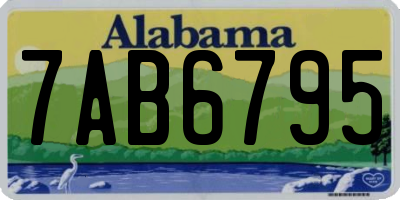 AL license plate 7AB6795