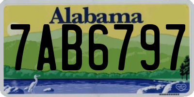 AL license plate 7AB6797