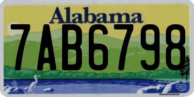 AL license plate 7AB6798
