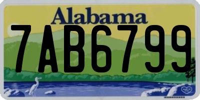 AL license plate 7AB6799