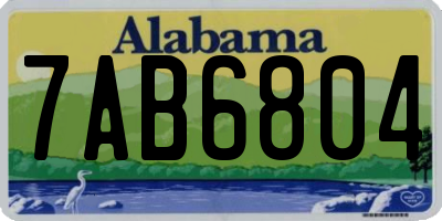 AL license plate 7AB6804