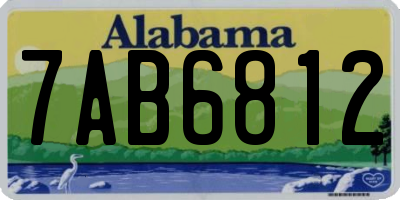 AL license plate 7AB6812