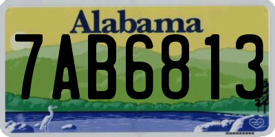 AL license plate 7AB6813