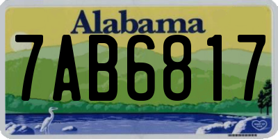 AL license plate 7AB6817