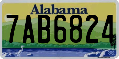 AL license plate 7AB6824