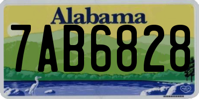 AL license plate 7AB6828