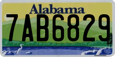 AL license plate 7AB6829