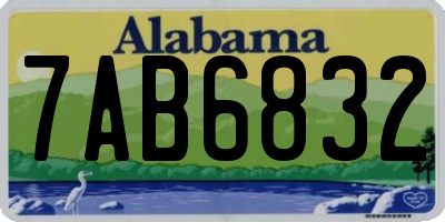 AL license plate 7AB6832