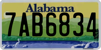 AL license plate 7AB6834