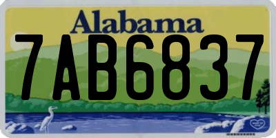AL license plate 7AB6837