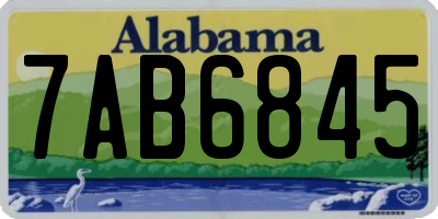 AL license plate 7AB6845