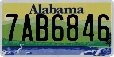 AL license plate 7AB6846
