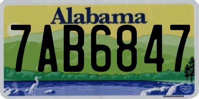 AL license plate 7AB6847
