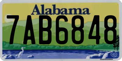 AL license plate 7AB6848