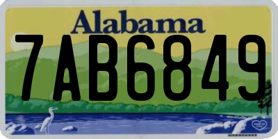 AL license plate 7AB6849