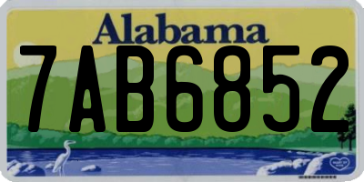 AL license plate 7AB6852