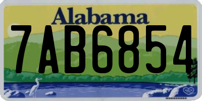 AL license plate 7AB6854