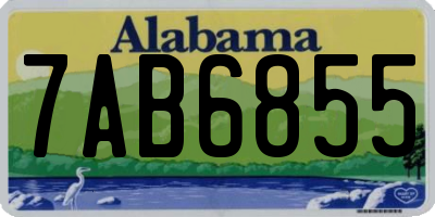 AL license plate 7AB6855