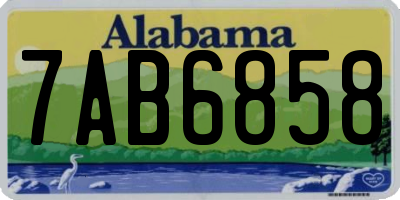 AL license plate 7AB6858