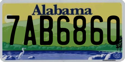 AL license plate 7AB6860