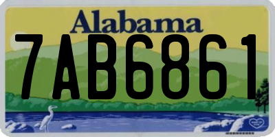 AL license plate 7AB6861