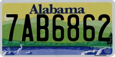 AL license plate 7AB6862