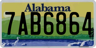 AL license plate 7AB6864