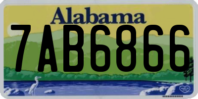AL license plate 7AB6866