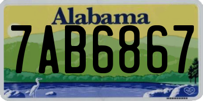 AL license plate 7AB6867