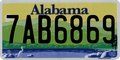 AL license plate 7AB6869