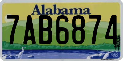 AL license plate 7AB6874