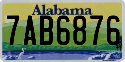 AL license plate 7AB6876