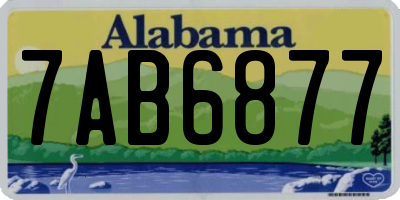 AL license plate 7AB6877