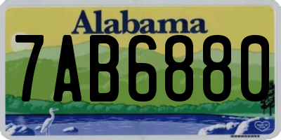 AL license plate 7AB6880