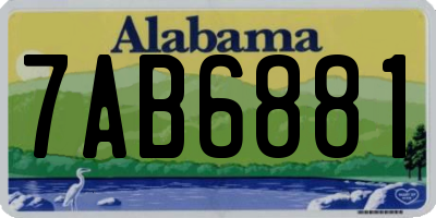 AL license plate 7AB6881