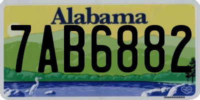 AL license plate 7AB6882