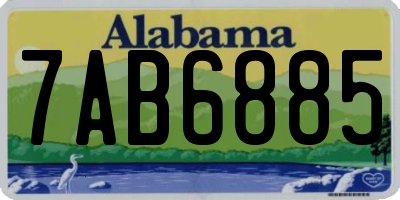 AL license plate 7AB6885