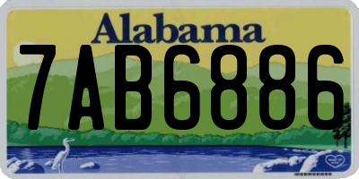 AL license plate 7AB6886