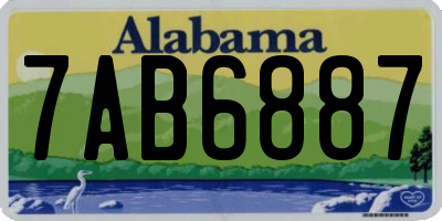 AL license plate 7AB6887