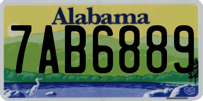 AL license plate 7AB6889