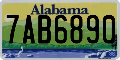 AL license plate 7AB6890