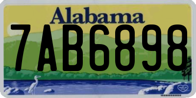 AL license plate 7AB6898