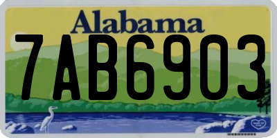 AL license plate 7AB6903