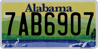 AL license plate 7AB6907