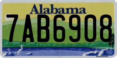 AL license plate 7AB6908