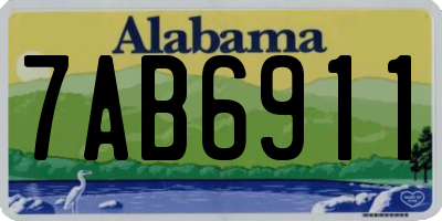 AL license plate 7AB6911