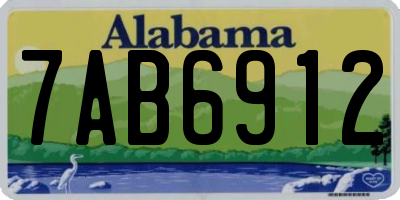 AL license plate 7AB6912