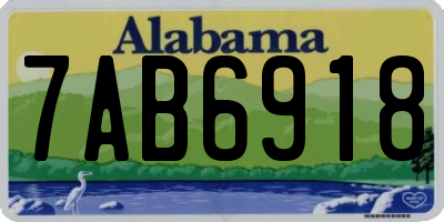 AL license plate 7AB6918
