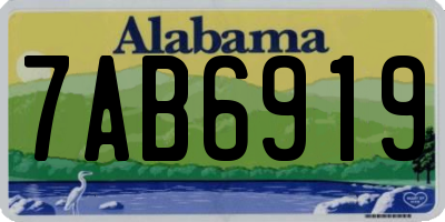 AL license plate 7AB6919