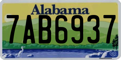 AL license plate 7AB6937
